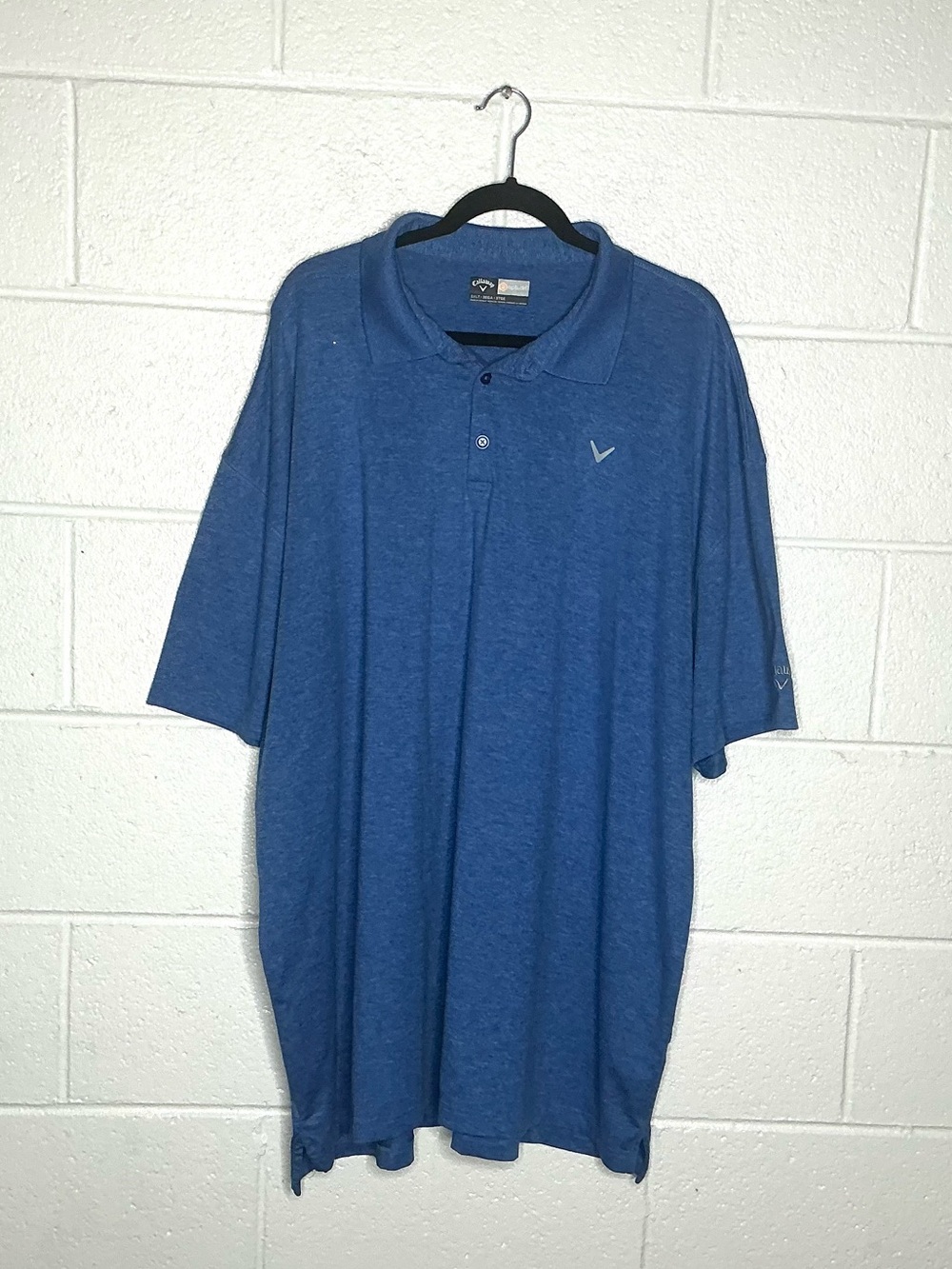 < Men’s Callaway Moisture Wicking Opti-Dri Blue Golf Polo > - Picture 1 of 3